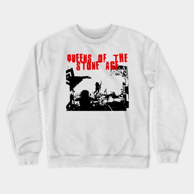 qotsa live on Crewneck Sweatshirt by sneaky geek studio